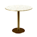 Miniatyrbillede 1 af 4: Rundt bord Ø 70 cm Rom bistro terrazzo Vit