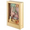 Miniatyrbillede 1 af 4: Dekorativ træramme med 3D-mønster - 20 x 30 x 6,7 cm - Flamingo Beige