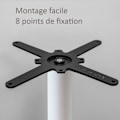 Miniatyrbillede 2 af 4: XL hvid Rom model understel til borde op til Ø 130 cm Vit