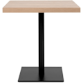 Miniatyrbillede 3 af 4: QUADRATO enkelt spisebord - 4 personer - Eg og sort melamin - L70 x H75 x D70 cm Artisan Ek / Svart