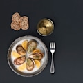 Miniatyrbillede 4 af 4: Bord 70 x 70 cm Rom sort bistro Svart
