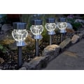 Miniatyrbillede 1 af 2: Pakke med 4 krystalglas solar beacons - SMART GARDEN Stål