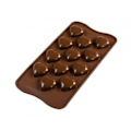Miniatyrbillede 2 af 3: Chokoladeform - SILIKOMART - My Love - 100% fødevaregodkendt silicium - 12 hulrum - 3D effekt Brun
