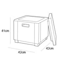 Miniatyrbillede 4 af 6: Keter Ice Cube Graphite Cooler 405981 Grafitgrå