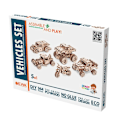 Miniatyrbillede 2 af 3: 3D træmodel - 5 køretøjer fra 7 til 11,8 cm Beige