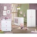 Pikkukuva 3 / 3: Vaihtoarkku - Babyprice - Basic - 3 laatikkoa - Puinen - Vaaleanpunaiset sydännapit Mjuk rosa, vit