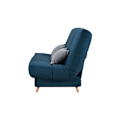 Miniatyrbillede 4 af 6: COMFORT BULTEX Clic clac 3 steder - Blåt stof - Fremstillet i Frankrig - L 192 x D 95 x H 101 - MONA Mörk ankblå