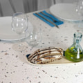 Miniatyrbillede 3 af 4: Bord 70 x 70 cm - Rom terrazzo cassata model Vit