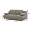 Miniatyrbillede 4 af 6: Banquette convertible 3 pladser MIKA - Beige stof - Opbevaringskasse - L 192 x H 84 x P 93 cm Beige