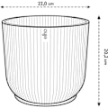 Miniatyrbillede 2 af 6: VIBES Rund Urtepotte - Plast - Ø22 - Pulverrosa Puderrosa