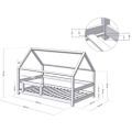 Miniatyrbillede 3 af 4: Lit cabane - Benlemi - TERY - Grå - 140x200cm - Massiv træ - 1 plads grå