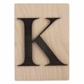 Miniatyrbild 1 av 2: Trädekoration bokstav - Ej specificerad - K - 14,9 x 10,5 cm - Svart - Vägghängande Svart