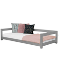 Miniatyrbillede 1 af 3: STUDY enkeltseng med boxspring - grå - 90 x 200 cm - Træ - Spånplade - Barn - Lamel - Benlemi grå