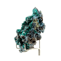 Miniatyrbillede 3 af 4: Sten og mineraler. Dioptase. 404,0 ct. Pimbi Hill, Mindouli, Congo.