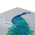 Pikkukuva 3 / 3: Crystal Art timanttikortti - Peacock - 18 x 18 cm Flerfärgad
