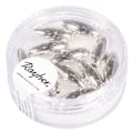 Miniatyrbild 2 av 2: Plastpärlor, 6x14 mm, silver, förpackning om 12 stycken