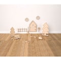 Miniatyrbillede 4 af 4: Mini julescene til opbygning 24 dele kastanj