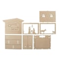 Miniatyrbillede 3 af 3: DIY julekrybbe i træ til at samle dig selv 24 x 24 x 6,3 cm Beige