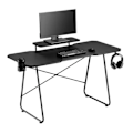 Miniatyrbillede 5 af 6: OPLITE ATIKA T10 XL Gaming Skrivebord Sort - Melamin top og sort stålbund