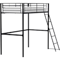 Miniatyrbillede 1 af 6: ELIOT børne mezzaninseng i sort metal 90x190cm med boxspring medfølger Svart