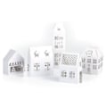 Miniatyrbillede 2 af 3: 15 hvide huse til selv at samle 19 x 5,5 x 4,5 cm Vit