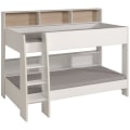 Miniatyrbillede 4 af 4: PARISOT børnekøjesenge - Eg og Shadow White indretning - Boksfjedre medfølger - 2 x 90 x 200 cm - JIM Vit