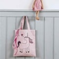 Miniatyrbillede 3 af 3: Tasker - Rose - En Unicorn - 20x25 cm - Bomuld - Barn - Unisex Rosa