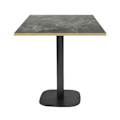 Pikkukuva 1 / 4: Pöytä 70 x 70 cm - Pyöreä malli, metallinen kivi messinkireunalla Grå