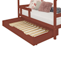 Miniatyrbillede 1 af 4: Sengeskuffe 120 x 160 med BUDDY boxspring - murstensrød Röd