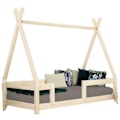 Miniatyrbild 1 av 4: Benlemi - DO-0003/90X200-PRI - NAKANA tipi trä enkelsäng 90x200cm Beige