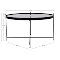 Pikkukuva 3 / 4: House Nordic - Scarlett 70x40 cm Pyöreä Musta Soittopöytä 444099 Svart