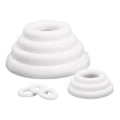 Miniatyrbillede 2 af 4: Fladt ring i polystyren, 17 cm ø Vit