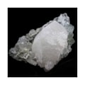 Miniatyrbillede 3 af 4: Sten og mineraler. Calcit + Kvarts. 312,5 øre. Maronne, La Garde-en-Oisans, Frankrig.