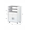 Pikkukuva 4 / 6: TIDY mikroaaltouunikaappi - Artik betoni valkoinen - 2 ovea + 1 laatikko - P92 x K59 x S40 cm Vit artik betong