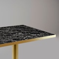 Miniatyrbillede 3 af 4: Højt bord 60 x 60 cm Rom bistro blank sort marmor Svart