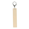 Miniatyrbillede 2 af 2: Nøglevedhæng - Ikke specificeret - Firkantet - Træ - 2 x 10 cm - 3 stk. Beige