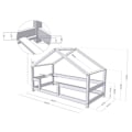 Pikkukuva 3 / 4: Lit cabane enfant LUCKY 90 x 160 vaaleanharmaa Grå