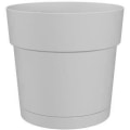 Pikkukuva 1 / 2: CAPRI LARGE pyöreä kukka- ja ruukku - Muovi - Vesisäiliö - halkaisija 30 cm - Valkoinen - ARTEVASI Vit