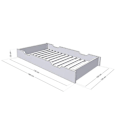 Miniatyrbillede 3 af 4: Sengeskuffe 120 x 190 med BUDDY sengebund - murstensrød Röd
