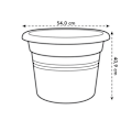 Miniatyrbillede 5 af 6: Elho Green Basics Cilinder 55 blomsterkasse - Sort - Ø 54 x H 41 cm - udendørs - 100% genanvendt Svart