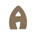 Miniatyrbild 1 av 4: Versal A i MDF-trä för att dekorera - 8 cm kastanj
