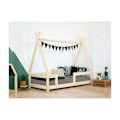 Miniatyrbillede 2 af 4: Benlemi - DO-0003/90X160-PRI - NAKANA tipi træ enkeltseng 90x160cm Beige