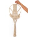 Miniatyrbillede 1 af 3: Macramé kit - Elfenben - Bambus cirkel ophæng - 26 x 70 cm - Bohemian dekoration - DIY