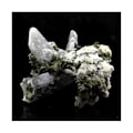 Miniatyrbillede 5 af 5: Sten og mineraler. Epidot + Kvarts. 1965,0 ct. Le Cornillon, Bourg d'Oisans, Frankrig..