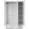 Miniatyrbillede 4 af 6: BILLEDE 60B skab - Mat hvid indretning - 3 låger + 2 skuffer - L121,6 x H191 x D55 cm Vit