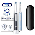 Pikkukuva 1 / 6: Oral-B iO 3 2 kpl pakkaus, musta ja sininen sähköhammasharja, 2 harjaspäätä, 1 matkalaukku Svart