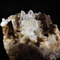 Miniatyrbillede 1 af 2: Sten og mineraler. Siderit + Kvarts. 1226,0 øre. Allevard, Isère, Frankrig..