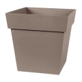 Miniatyrbillede 2 af 2: EDA Tuscan Square Flower Pot - 32 x 32 x H 32 cm - 22 L - Taupe Mol