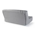 Miniatyrbillede 4 af 6: COMFORT BULTEX Click-clack bænksæde - 3 steder - Grå stof + Blå pyntepuder - L193 x Ljusgrå + Blå kuddar