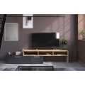 Pikkukuva 2 / 6: RAW-TV-kaappi - Tammi ja Steam Black -sisustus - 1 läppä + 1 laatikko - 4 valittavissa olevaa modulaatiota - L250 x K 50 x S 46,6 cm Ek och Steam Black